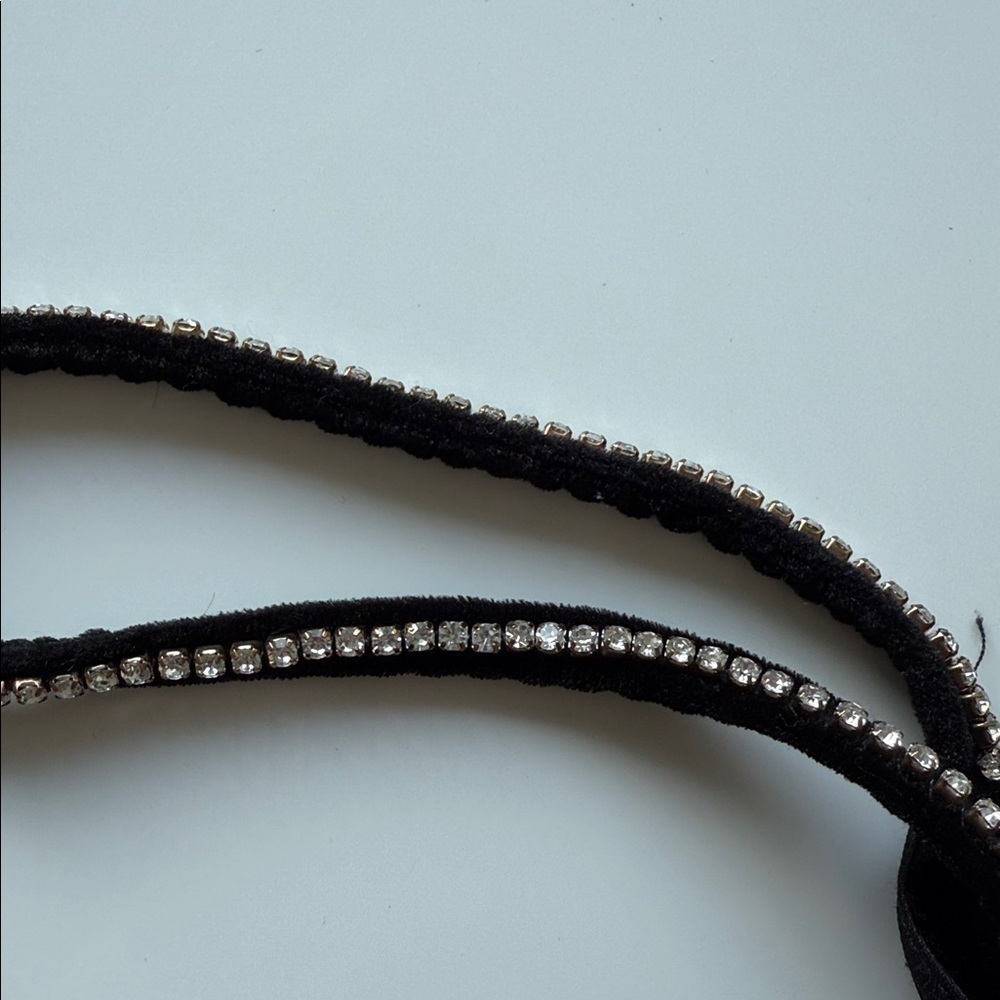 Zara Velvet Rhinestone Strap Midi, size medium. - Picture 10 of 11